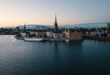 aerial view on stockholm