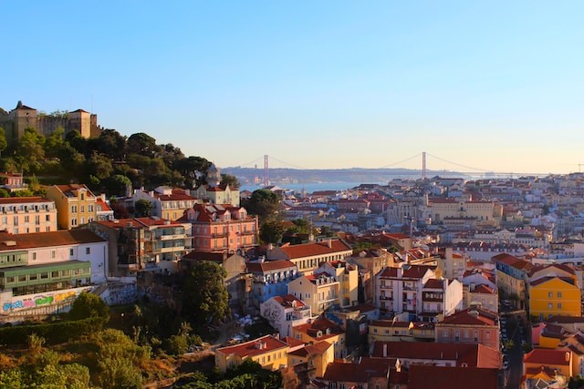 aerial view on lisboa