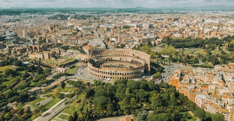 aerial rome view